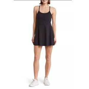 $40 EUC ZELLA tank style tennis dress skorts XL black solid compression layer